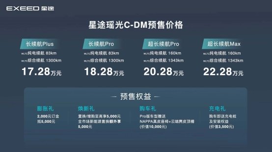 17.28万元起 星途瑶光C-DM开启预售